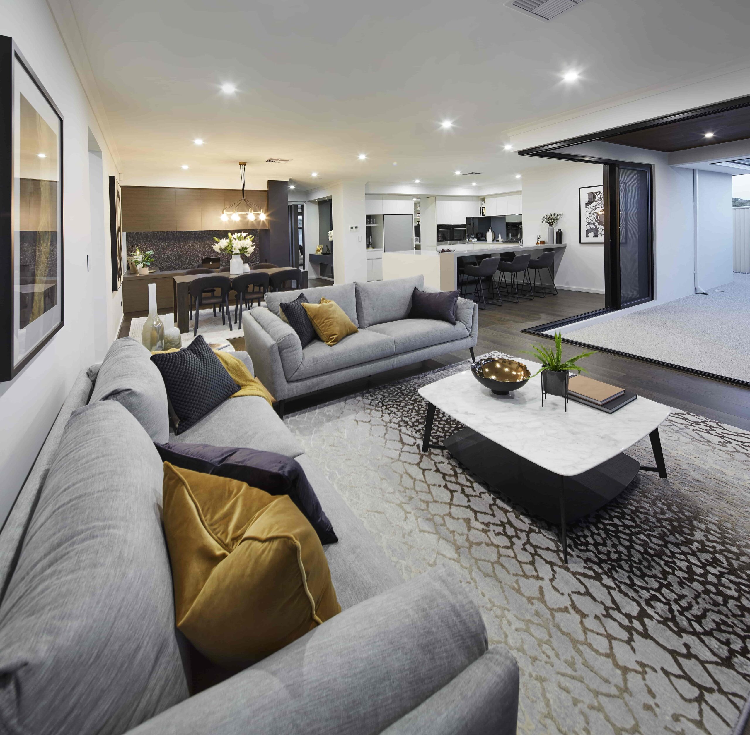 Custom floor plan - living area