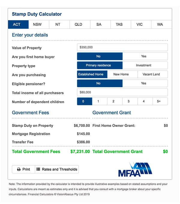 calc stamp duty