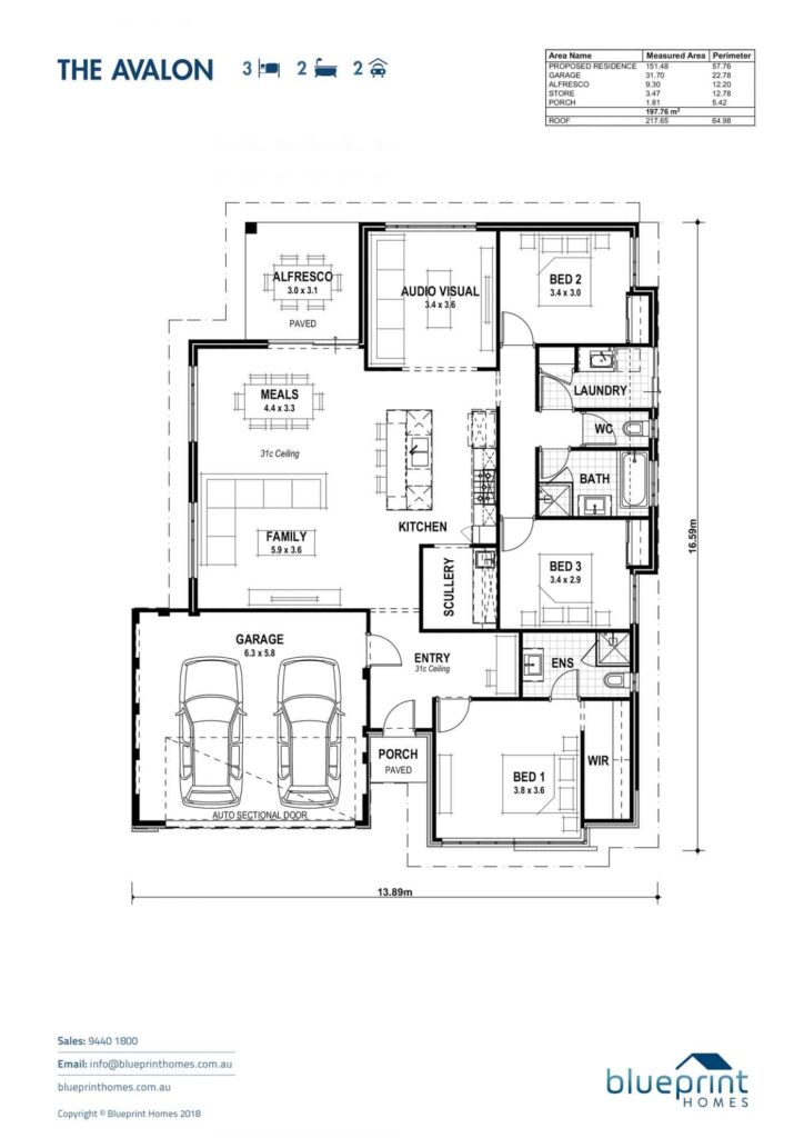 Avalon beach floorplan
