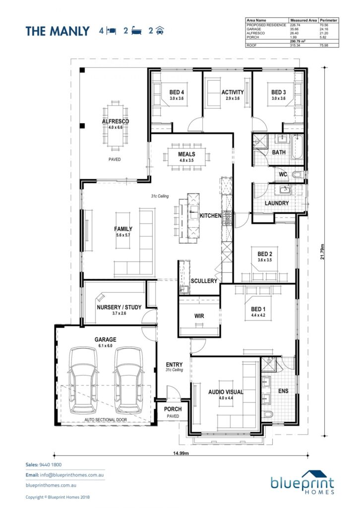 Manly floorplan